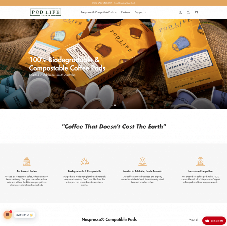 Pod Life Coffee Website